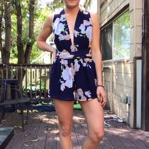 Floral Wrap Romper